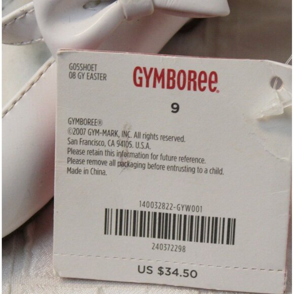 2008 Gymboree Ice Cream Social Easter White Patent Leather Mary Jane Shoes Heel - Picture 8 of 8